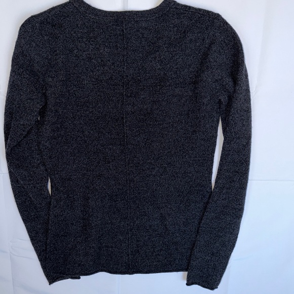 Philosophy 100% Cashmere Dane  Lewis Cashmere Charcoal V-Neck Sweater - Picture 5 of 6